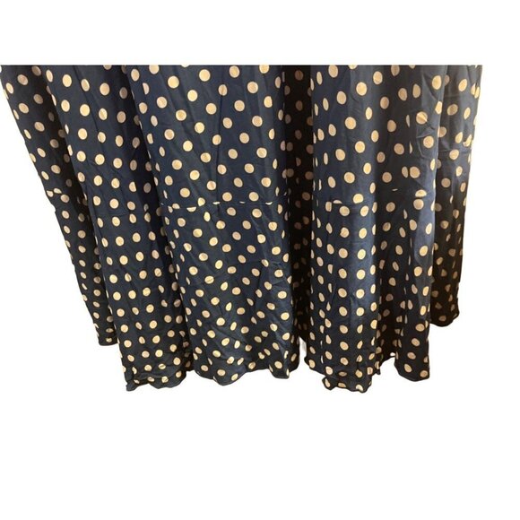 Alunalevi Womens XL Blue Poka Dot Maxi Dress Sleeveless Spaghetti Strap NWT - Picture 8 of 11